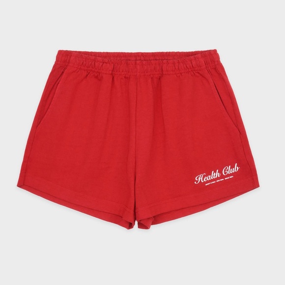 NWOT Sporty & Rich Plaza Disco Short Ruby/White Size Medium - Picture 5 of 9